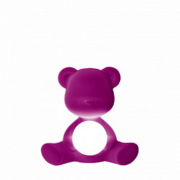 25002VI-FL Qeeboo Teddy настольный светильник в форме фиолетового медвежонка с подсветкой