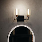 Harvan 15" 2 Light Vanity Light with Clear Ribbed Glass Black  настенный светильник 55106BK Kichler — фото 2