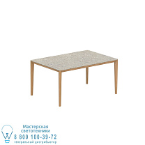 СТОЛ U-NITE 150X100CM ИЗ ТИКА С КЕРАМИЧЕСКОЙ СТОЛЕШНИЦЕЙ CEPPO DOLOMITICA Royal Botania