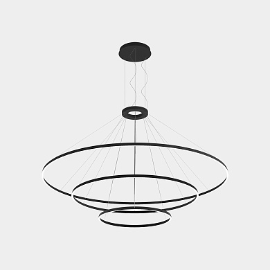 CS4G-00A9AZDU05 подвесной светильник Leds C4 Circular Downward 3 Rings (ø3000 ø2000 ø1200) черный