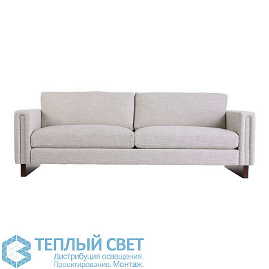 Lovell Sofa Oyster Linen Dark Walnut диван Arteriors 8157