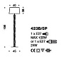 IDL Bamboo 423B/5P grey торшер — фото 1