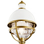 Tollis 18" 1 Light Post Light with Clear Ribbed Glass White and Natural Brass  уличный светильник 59052WH Kichler — фото 1