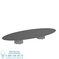 СТОЛ CONIX ELLIPSE 320X140 СМ НИЗКИЕ НОЖКИ ДЛЯ ЗАЛОВ БЕТОН ЦЕМЕНТ СЕРЫЙ - СТОЛЕШНИЦА КЕРАМИКА ЧЕРНАЯ Royal Botania