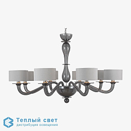 CL509-R-6-CLEAR Bella Figura Disc шестирожковая люстра с круглыми абажурами и металлическим основанием