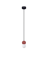 Red Concrete & Opal Glass LED G9 1X5Watt 100-240Volt IP20 Bulb Excluded D:8 H:115 cm
