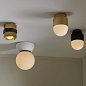 Потолочный светильник Arteriors Allentown, английская бронза и опаловое стекло — фото 1