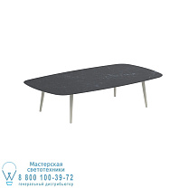 СТОЛ STYLETTO HIGH LOUNGE 220x120CM ALU LEGS ГРИБНАЯ КЕРАМИЧЕСКАЯ СТОЛЕШНИЦА NERO MARQUINA Royal Botania