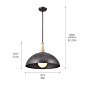 Fira 1 Light Pendant Anvil Iron and Beech подвесной светильник 52476AVI Kichler — фото 10