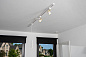 09952/01/31 TRACK трековый прожектор с декоративным золотистым держателем и белым поворотным корпусом — фото 6