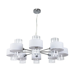 A4076LM-8CC Arte Lamp FANTASIA подвесная люстра с восемью плафонами белого цвета