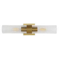 Geneva Linear Sconce патинированная латунь с прозрачным стеклом