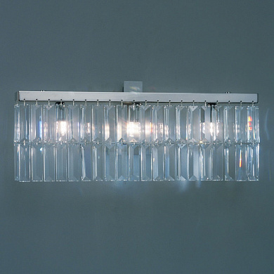 настенный светильник вытянутый хром с подвесками