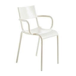 581403 Kartell Generic стул с подлокотниками белого цвета