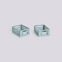 Ящик для хранения HAY Colour Crate Mini, набор из 2 шт., пыльно-голубой