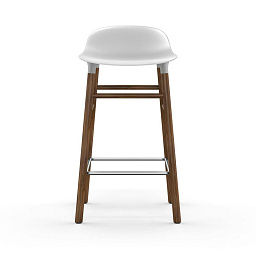 602786 Normann Copenhagen Form Барный стул с основанием из ореха, 65 см, белый