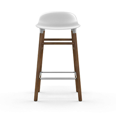 602786 Normann Copenhagen Form Барный стул с основанием из ореха, 65 см, белый