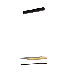LAMPA01 Santa and Cole Lamina подвесной светильник с плоским прямоугольным корпусом на двойном подвесе