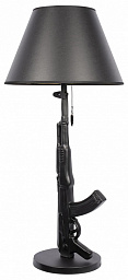 10136/B Dark grey Loft It Arsenal настольный светильник с тканевым абажуром и регулируемой ножкой