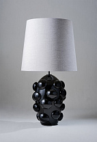 Onyx shown with 17 Bongo in Natural Linen with Cream Card lining