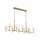 Ali 56.5" 10 Light Linear Chandelier Brushed Natural Brass люстра 52503BNB Kichler — фото 7