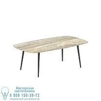 STYLETTO СТАНДАРТНЫЙ ОБЕДЕННЫЙ СТОЛ 220x120CM АЛЮМИНИЕВЫЕ НОЖКИ АНТРАЦИТОВЫЙ КЕРАМИЧЕСКИЙ СТОЛЕШНИЦА TRAVERTINO Royal Botania