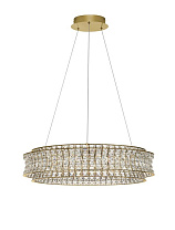 Triac Dimmable Platinum Gold Metal & Crystal LED 74Watt 220-240Volt 5920Lm IP20 3500K D:80 H:120 cm