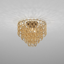 МИНИ-ПОТОЛОЧНЫЙ СВЕТИЛЬНИК 50 КРИСТАЛЛ АМБЕР МАТОВЫЙ БРОНЗА 1 E27 CE