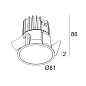 19434 9220 B Delta Light RINGO Утопленный точечный светильник DEEP X Black Outlet — фото 1