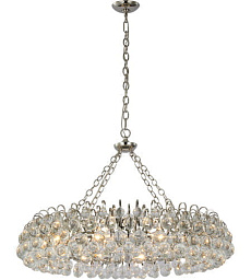 ARN5118PN-CG Visual Comfort Bellvale люстра с зеркальным основанием и декоративными элементами из никеля