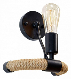 LOFT1861/1W Loft It Rope настенное бра из каната с лампой Эдисона и чёрной арматурой