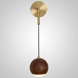 ancher01 Imperiumloft Ancher настенный светильник с шаровым плафоном и деревянным основанием