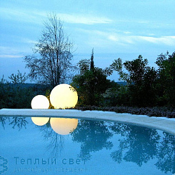 уличный наземный светильник шарообразной формы с матовым рассеивателем
