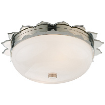 Rachel Small Flush Mount полированный никель с белым стеклом