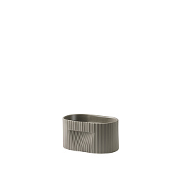 RIDPLA13A04 Muuto Ridge кашпо цилиндрическое серо коричневое 13 см