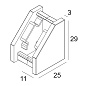 FTL25 T - END CAP SET B черный Delta Light линейный светильник — фото 1
