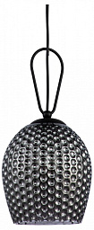 11001/1P Black Indigo Armonia подвесной светильник с куполообразным плафоном из перфорированного металла чёрного цвета