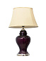 Ruby Cut Glass And Oval Shade Table Lamp настольная лампа FOS Lighting Purple-CutGlass-S-Oval-14-TL1