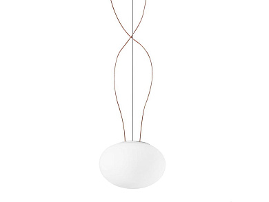 подвесной светильник с круглым плафоном из матового стекла