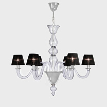 Sybaris with lampshades Прозрачный / 12 / Хром
