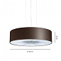 SPSKI160LEDNEBC Axolight Skin 160 SP LED Chandelier with eco кожаный абажур белый; чёрный — фото 3