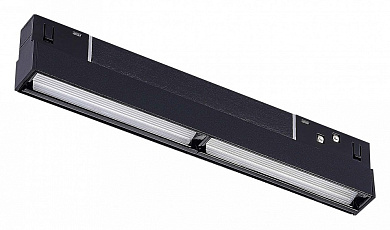 трековый светильник wallwasher в черном корпусе для акцентной подсветки в магнитной системе 48V