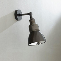 LOFT WALL dark bronze (outside) gold-colored (inside) N177BRV185 - LOFT RECESSED vintage brass mirror reflector