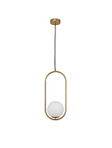 Opal Glass Brass Gold Metal LED G9 1x5 Watt 100-240Volt IP20 Bulb Excluded L: 20 W: 15 H: 120 cm