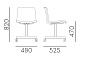 Tweet Мягкий стул с 4-спицевой основой на колесиках Pedrali PID555064