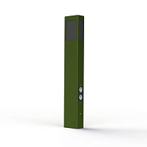 Brick² N° 4; Black PMMA E27 23W Plug; Fern green