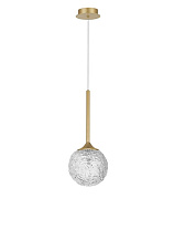 Clear Structured Glass & Brass Gold Steel LED G9 1x5 Watt 100-240 Volt IP20 Bulb Excluded D: 15 H: 180 cm