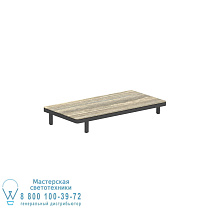 ALURA LOUNGE 160 ЛИТ СТОЛ 160X80X23CM ЧЕРНАЯ КЕРАМИЧЕСКАЯ СТОЛЕШНИЦА TRAVERTINO Royal Botania