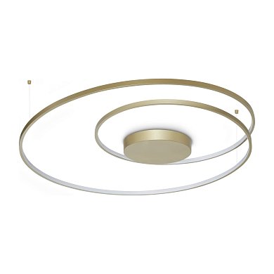 Потолочный светильник Oz PL D100 ON-OFF 3000K Ideal Lux 365022, латунь