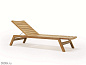 Costes Шезлонг из тикового дерева Recliner с колесиками Ethimo — фото 2